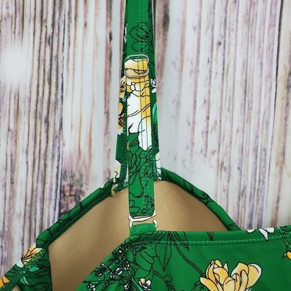 G.I.L.I. Floral Peplum Tankini High Waisted Bottoms Swimsuit Set - Picture 6 of 16